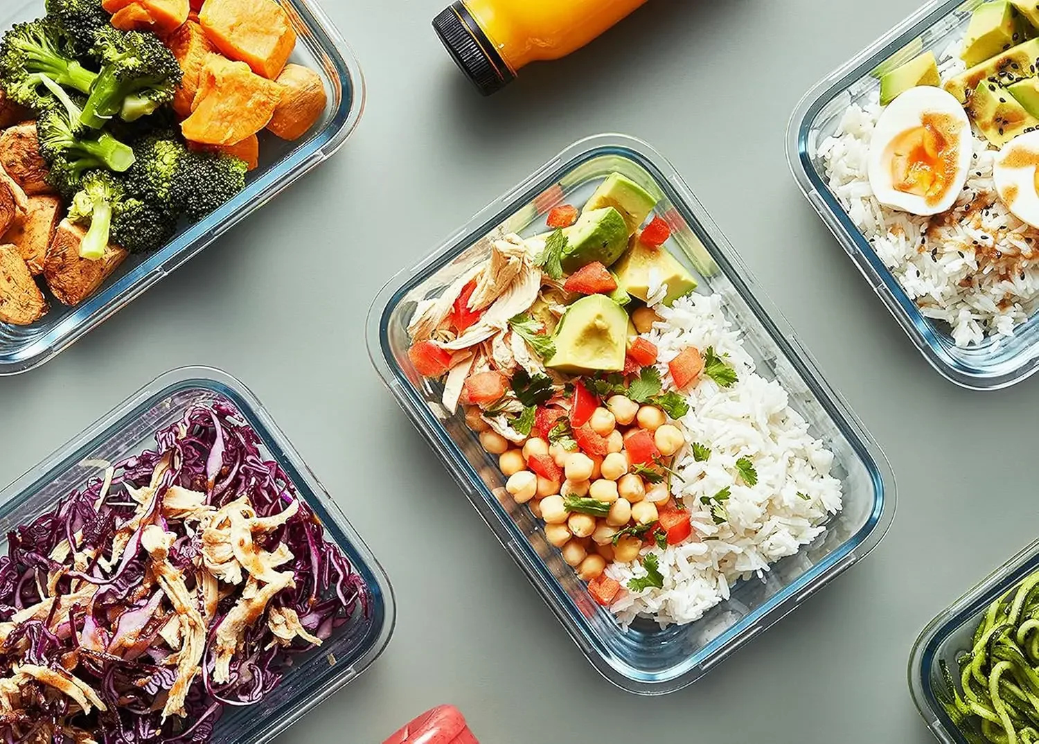 Airtight Glass Lunch Bento Boxes, Leak Proof Glass Meal Prep Container,Microwave, Oven, Freezer and Dishwasher Friendly