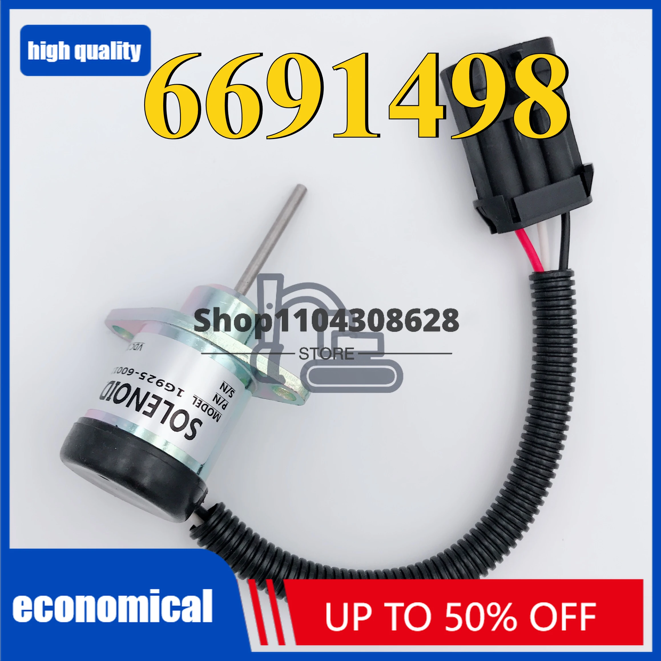 

6691498 Соленоид отключения топлива Bobcat для Bobcat 325 328 329 331 334 335 337 341 425