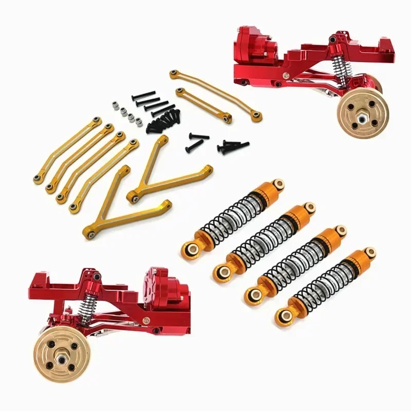 

FMS FCX24 Metal Chassis Links Pull Rods and Oil Shock Absorber Set 1/24 RC Car Upgrade Parts Spare Accessories