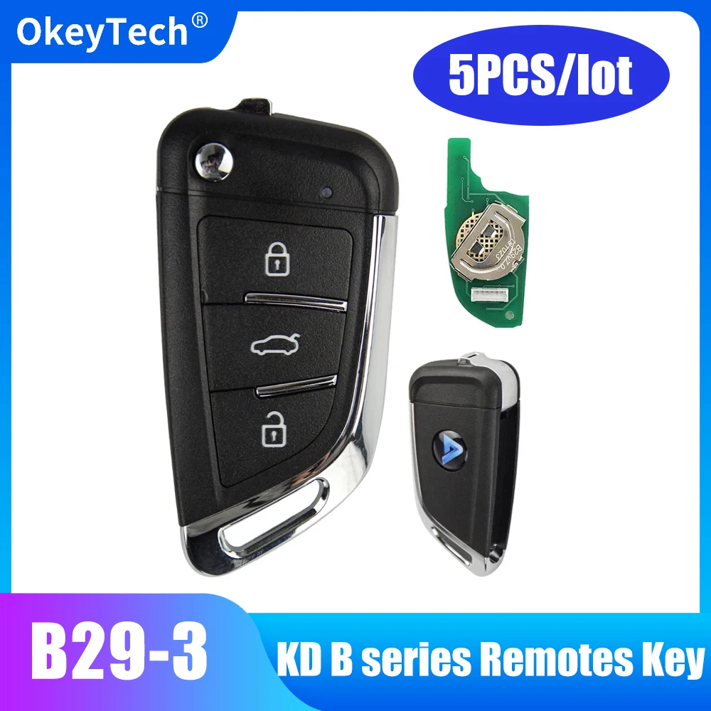 

OkeyTech 5pcs/lot Universal 3 Button Remote Key KD B29 Remote Control Key for KD300 KD900 URG200 to Produce Any Model Remote Key