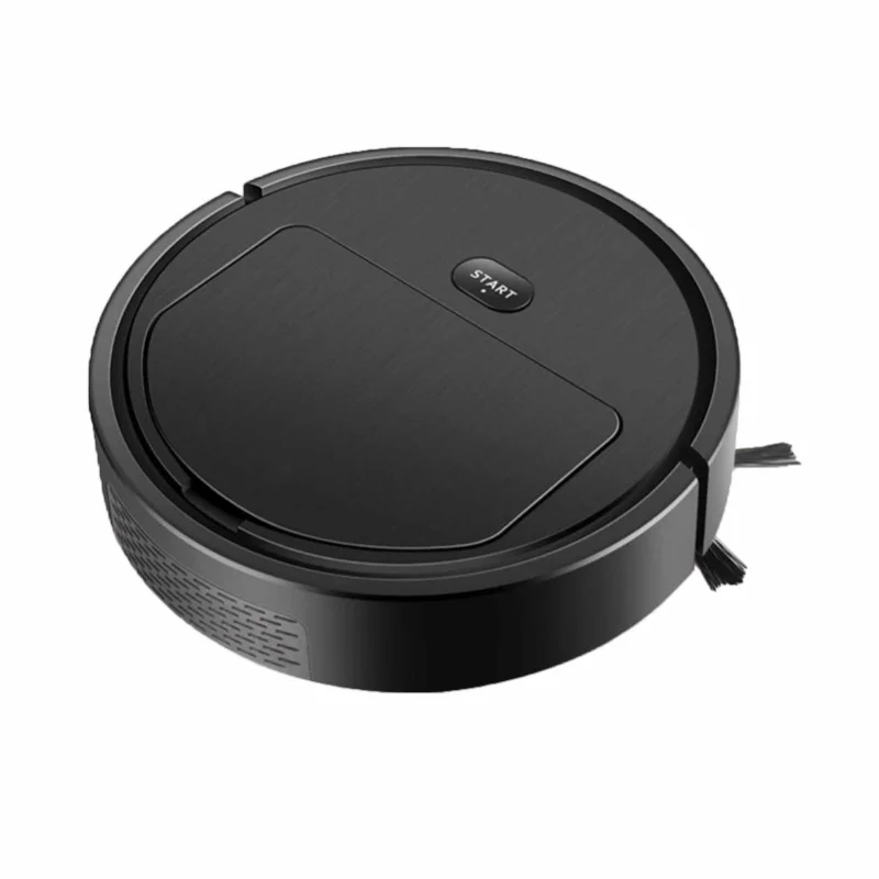 Smart Navigation Cleaner Robot - Efficient Vacuuming Mopping & Sweeping with Time Setting Feature for Home Cleaning Black