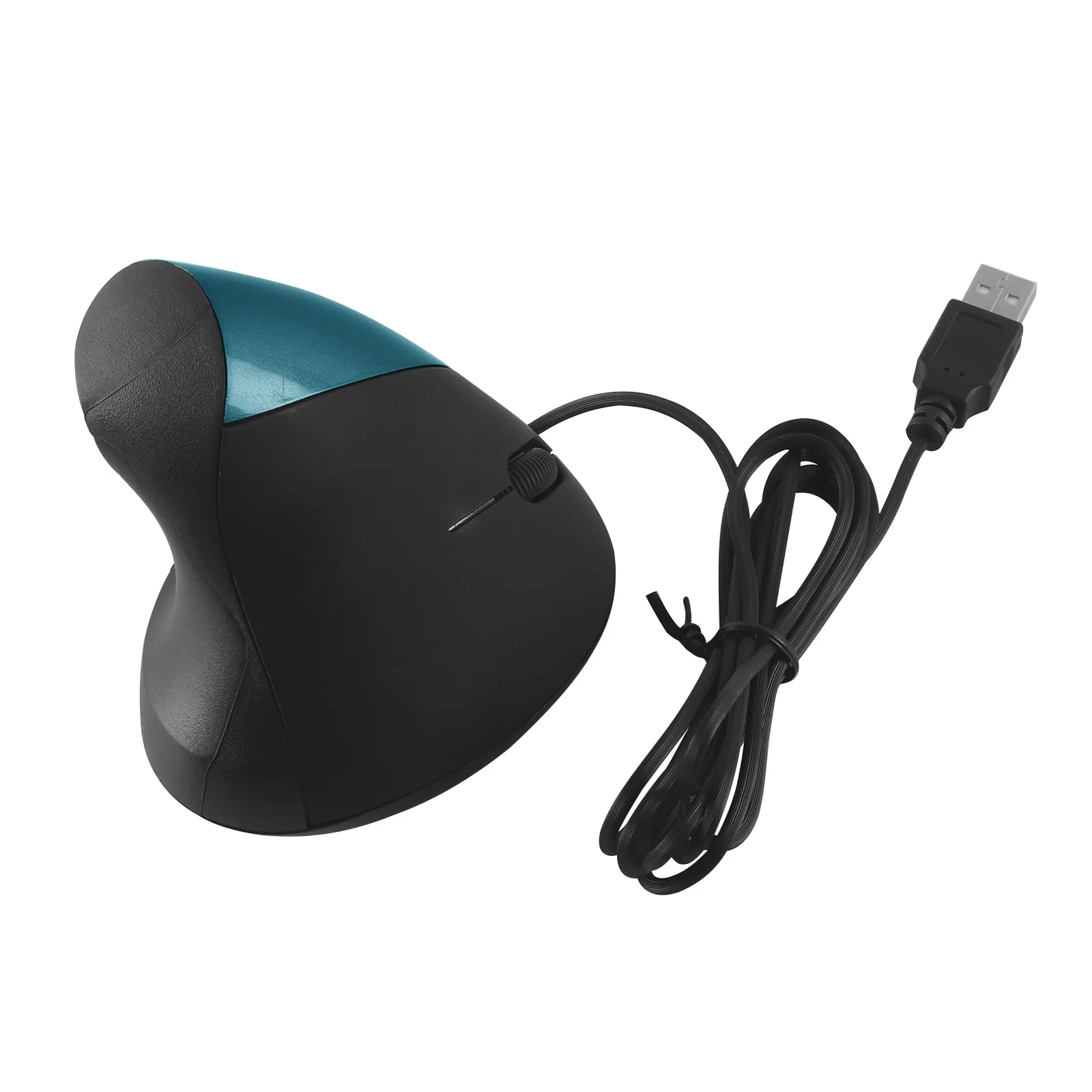 Rullo antiscivolo per mouse verticale cablato con tasti laterali Pulsante basso Uso ufficio Sistema di progettazione ergonomica Mouse universale per PC portatile