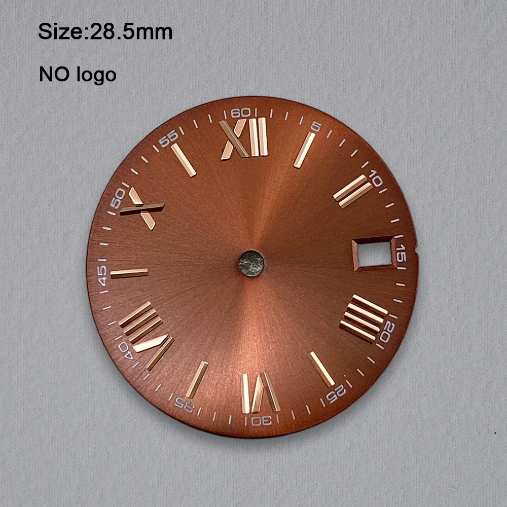 No Logo 28.5mm Watch Roman Numerals Blank Dial For NH35 Movement Custom Logo Watch Dials Hands Accessories Repair Tools