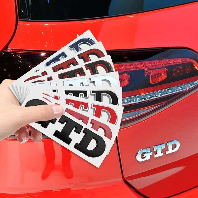 

GTD Emblem 3D Metal Car Sticker Tailgate Badge Sticker Decal For Volkswagen VW Polo Golf 5 6 7 Passat Scirocco GTD Accessories