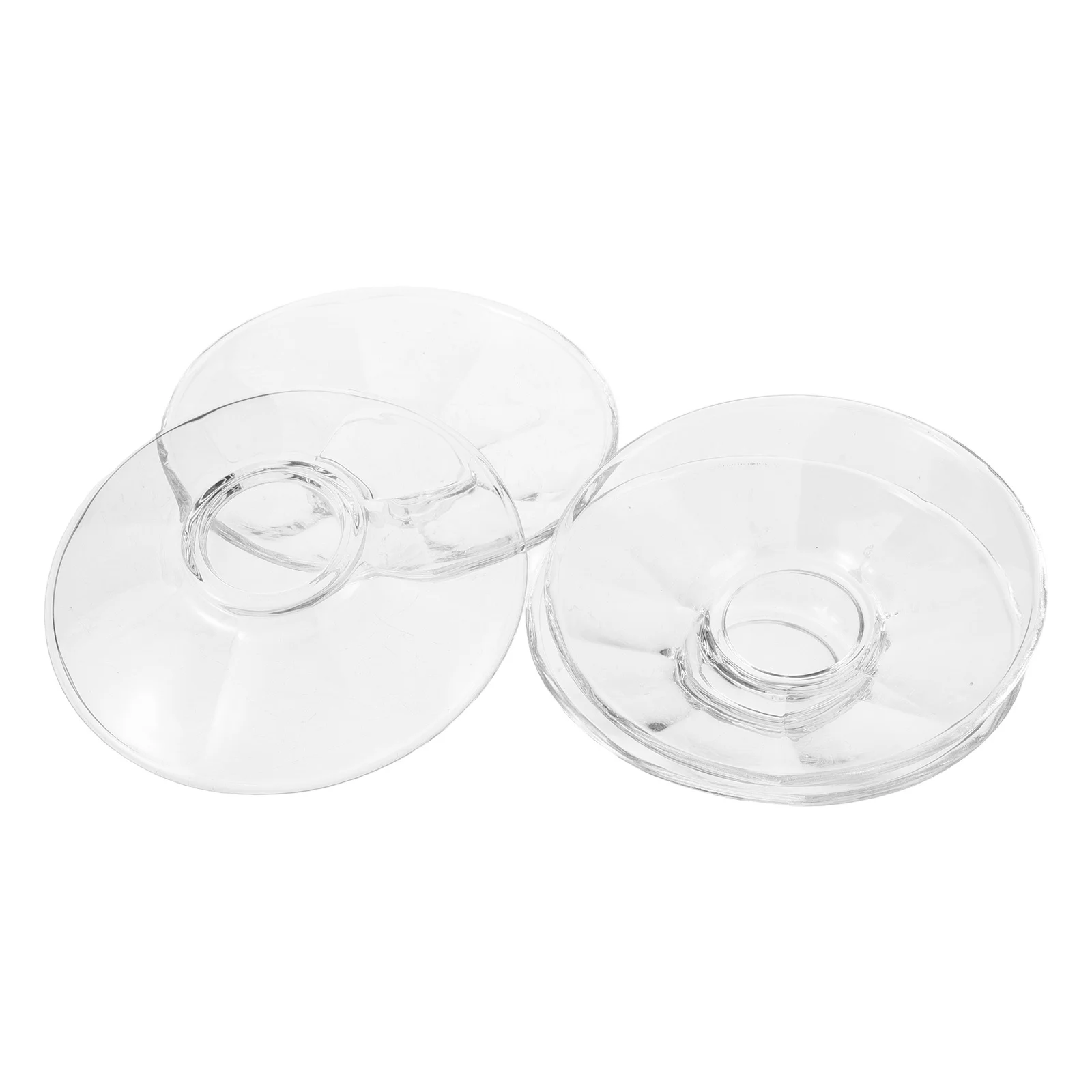 

4Pcs Glass Round Plate Transparent Small Serving Dish for Tea Coffee Snacks Appetizers Fruits Dessert Kitchen Glass Plate