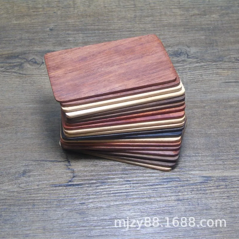 Customized Wooden Cards Name Cards Wine Cards Hanging Tags Engraved Custom Personalized Engraving Red Wood