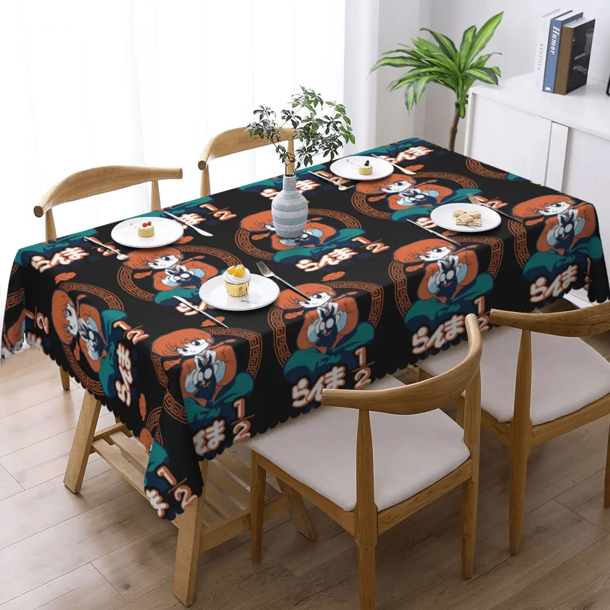 Ranma 1/2 Tablecloth Restaurant Kitchen Rectangular Tablecloth Festival Party Decorations Tablecloth Outdoor Dining Table Cover