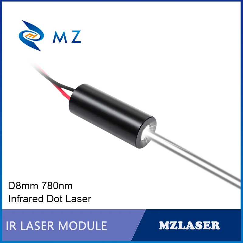 New Compact Infrared Dot Laser Diode Module 780nm D8mm 0.5mW 1mW 5mW 10mW 3V Industrial Grade for Woodworking Machinery