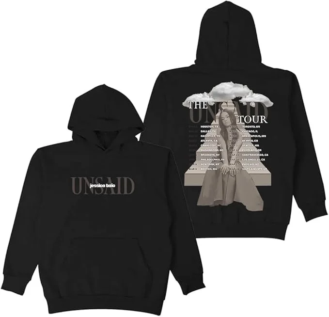 

Толстовка с капюшоном Jessica Baio Unsaid Tour, уличная одежда с длинными рукавами для мужчин и женщин, модная одежда