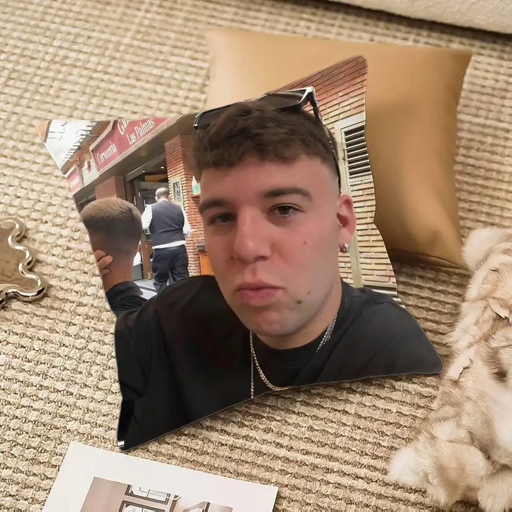 غطاء وسادة مغني الراب Q-Quevedo غطاء وسادة مضاد للغبار وسحاب غير مرئي أريكة حريرية من القطيفة