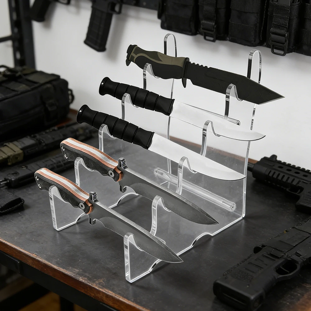 Exhibidor acrílico para cuchillos de escritorio - Soporte de colección - imagen 2