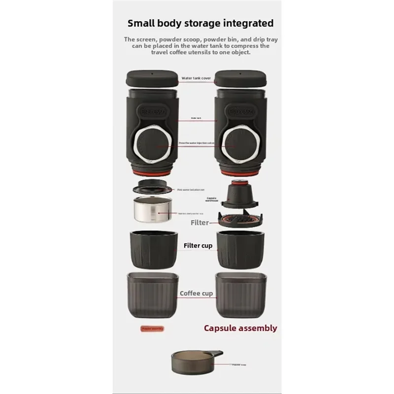 

Hand Pressure Capsule Coffee Machine Coffee Machine For Household Coffee Machine For Travel & Camping