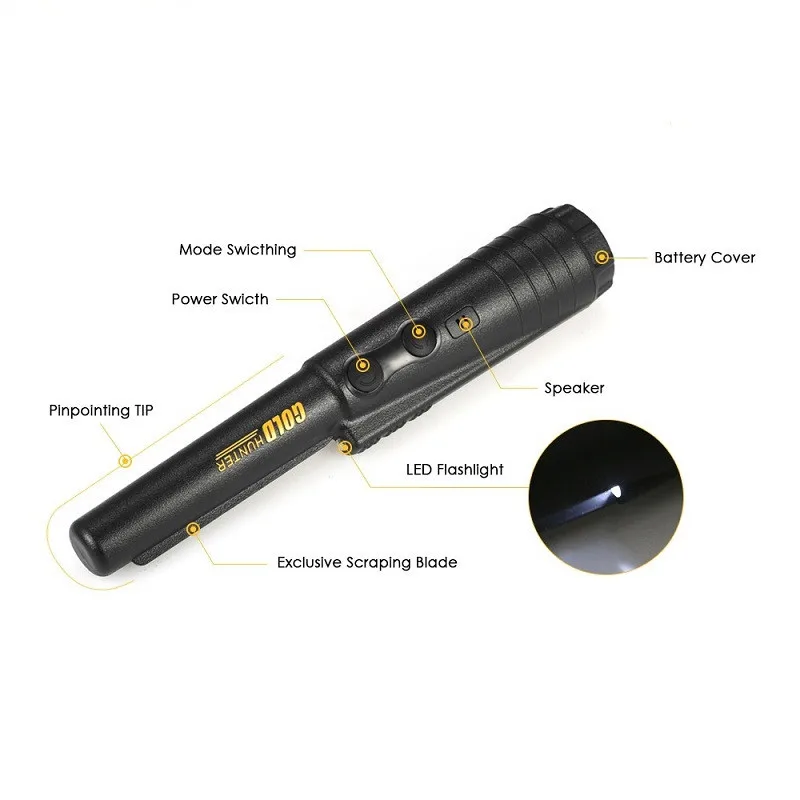 Gold Hunter Waterproof Pinpointer Metal Detector Underground Gold Metal Detector Pinpointer with Holster