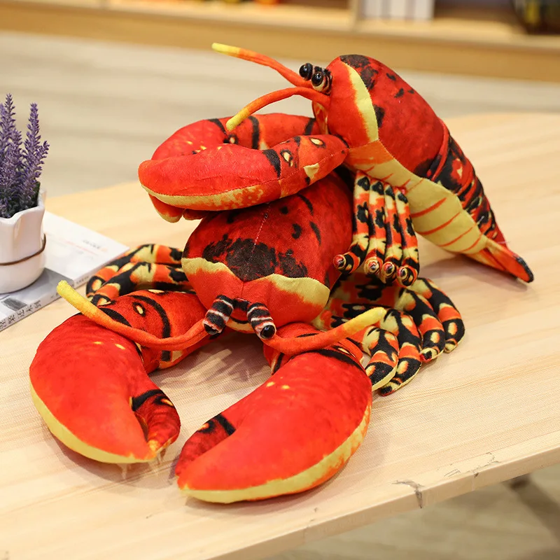 Simulation Lobster Plush Toy Soft Doll Kids Toy Sofa pillow photography prop Xmas Gift b2735