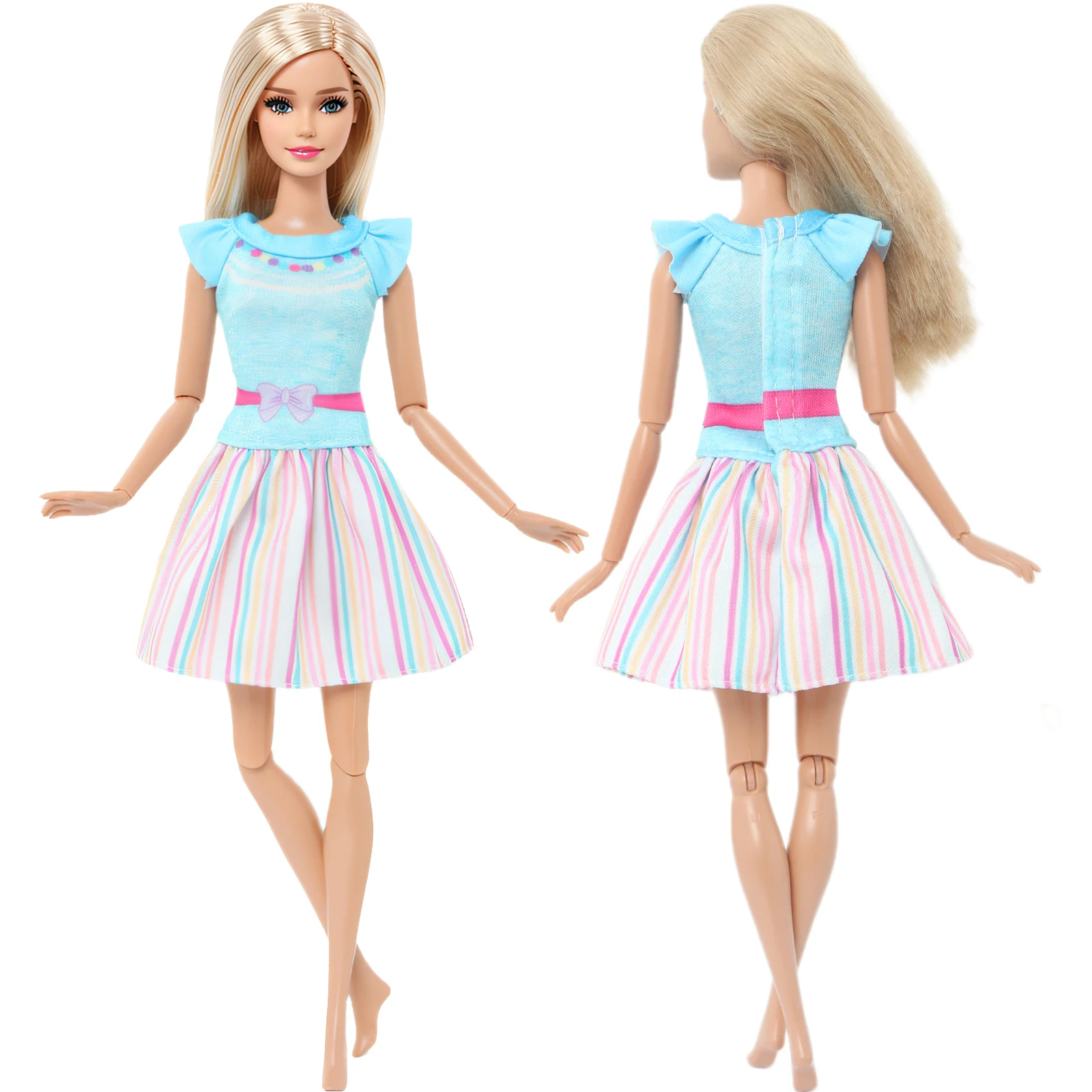 5 Set/Lot Pretty Girl Doll Clothes Dating Dress Casual Wear Mini Gown Skirt Print Outfit for 11.5\'\' Doll 30cm Kids Handmade Toy