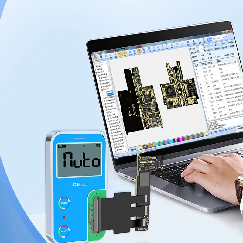 JCID D11 Digital Detector Bluetooth Connect For Measuring PCB Board Data Short Circuit Repair Online Maintenance Drawings Tool