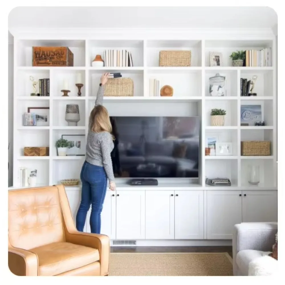 Modern Adjustable Wall-Mounted TV Cabinet With Storage Organization for Hall Apartment School or Hospital