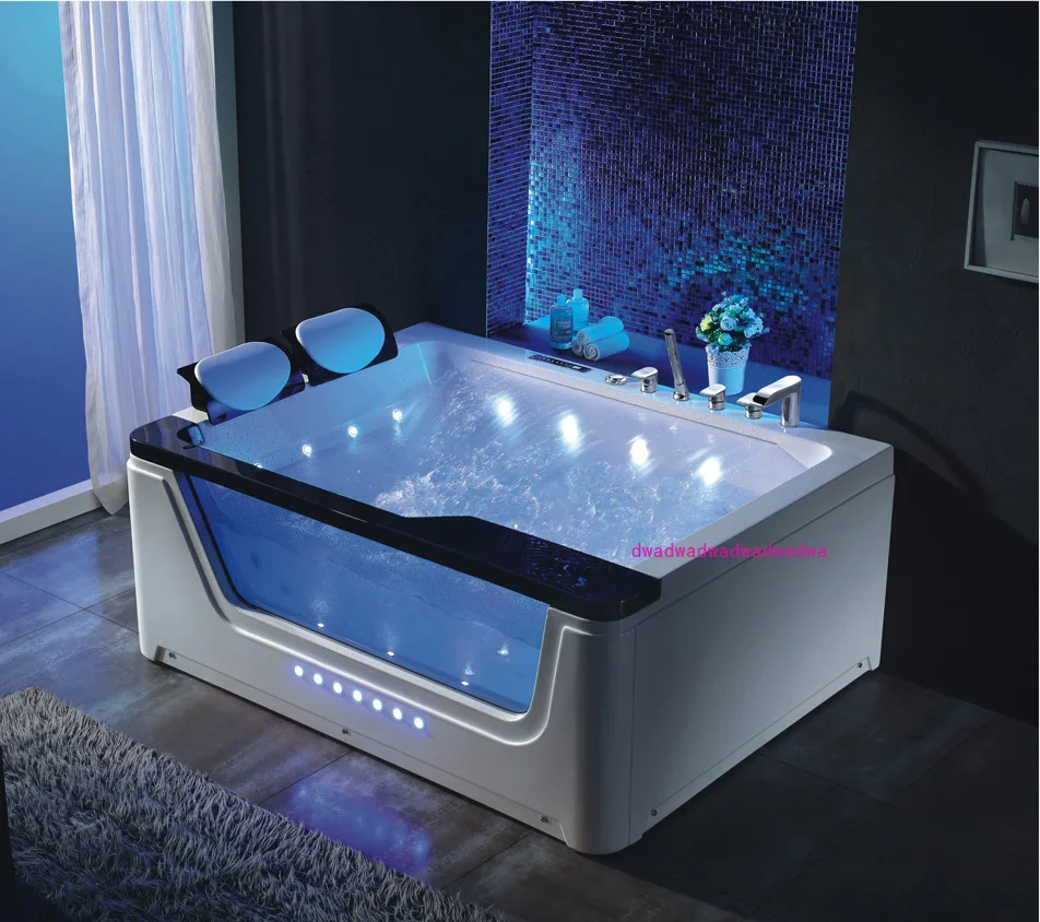 Deluxe double Jacuzzi acrylic freestanding with TV TV intelligent control panel