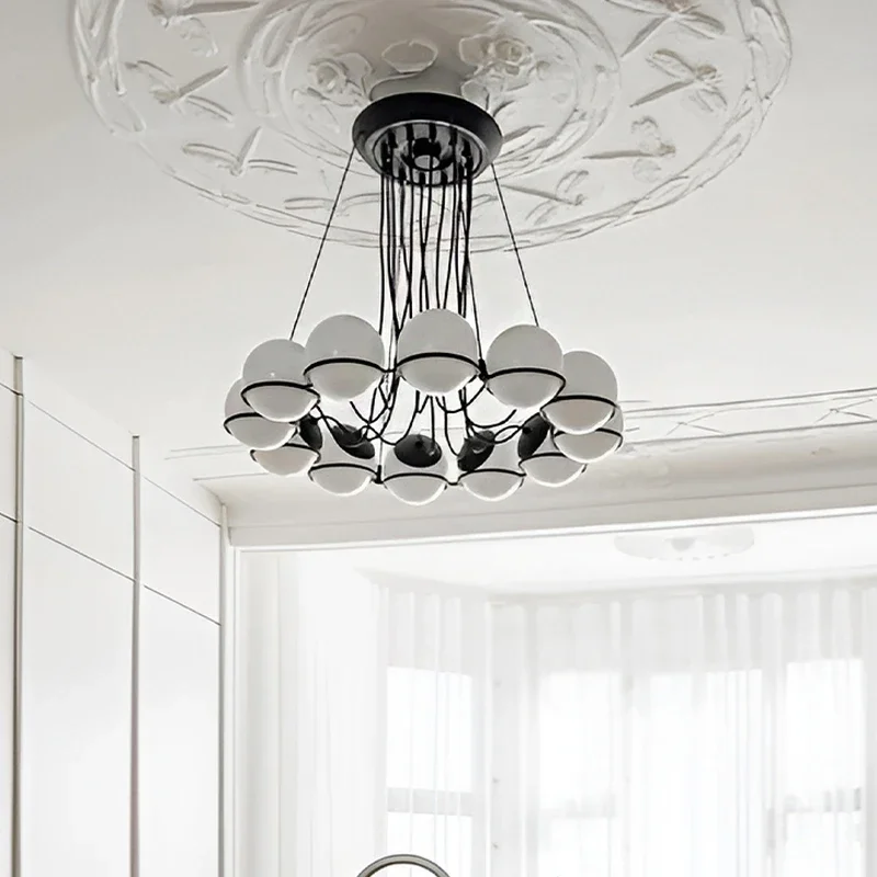 Nordic Minimalist Magic Bean Chandelier Living Dining Room Bedroom Hotel Villa Lobby Loft Pendant Lights Hanging Lamp Fixture