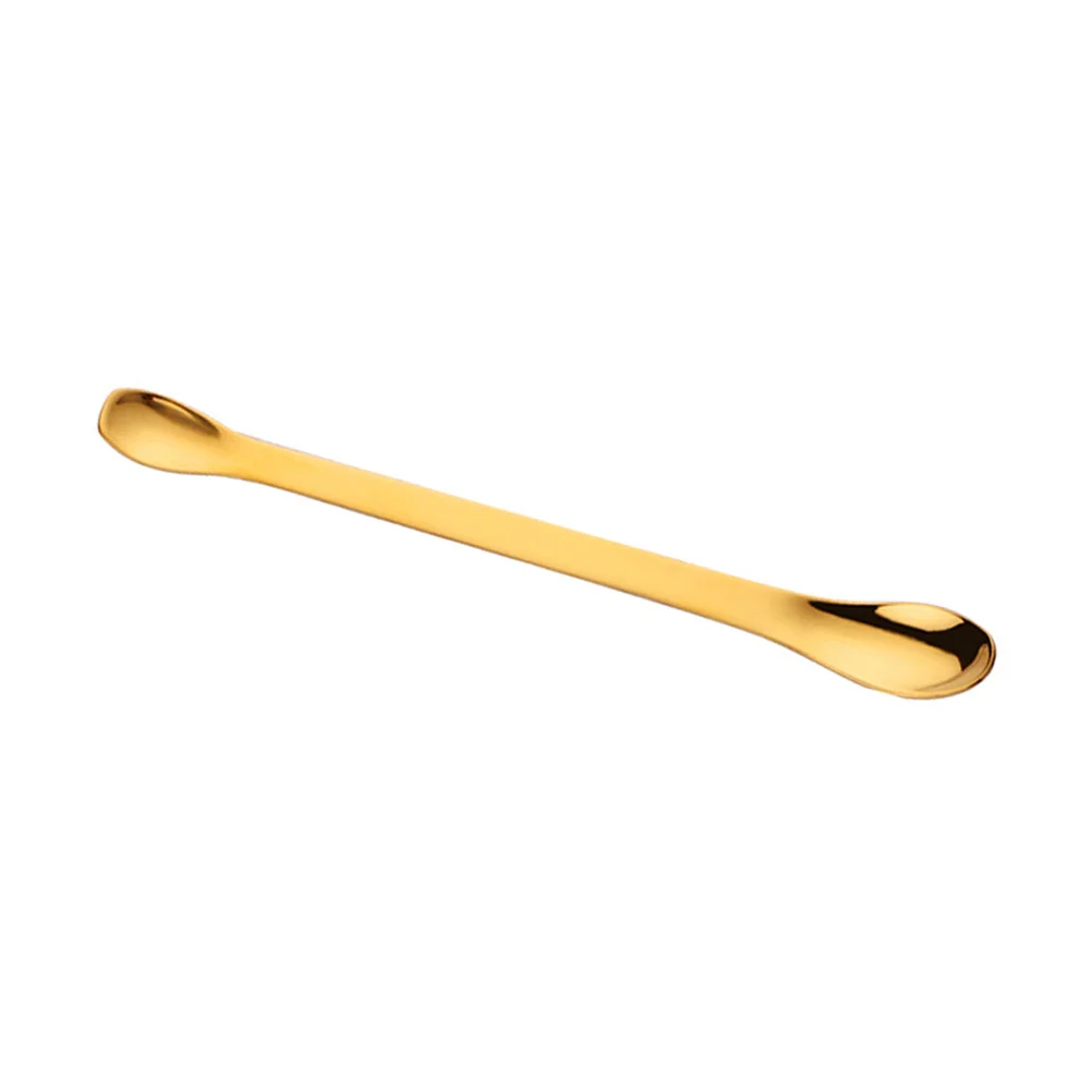 

Двусторонняя ложка для приправ из нержавеющей стали, креативная посуда для кофе, чая, десерта, мороженого, перемешивания, кухонная ложка для порошка