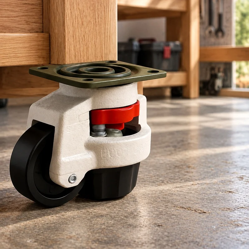 durable-adjustable-workbench-caster-wheels-with-slip-resistant-design-for-industrial-machining-and-vending-machines
