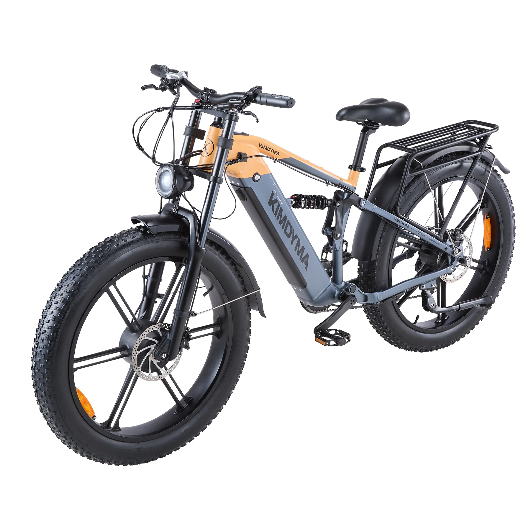 AliExpress NONE KIMDYMA K03 Adult Urban Commuting Electric Bicycle, Aluminum Alloy Frame, Shimano Front & Rear Brakes, 48V 20AH Battery, 26*4.0 Wide Tires, Full Suspension Adult Off‑Road Fat‑Tire E‑Bike
