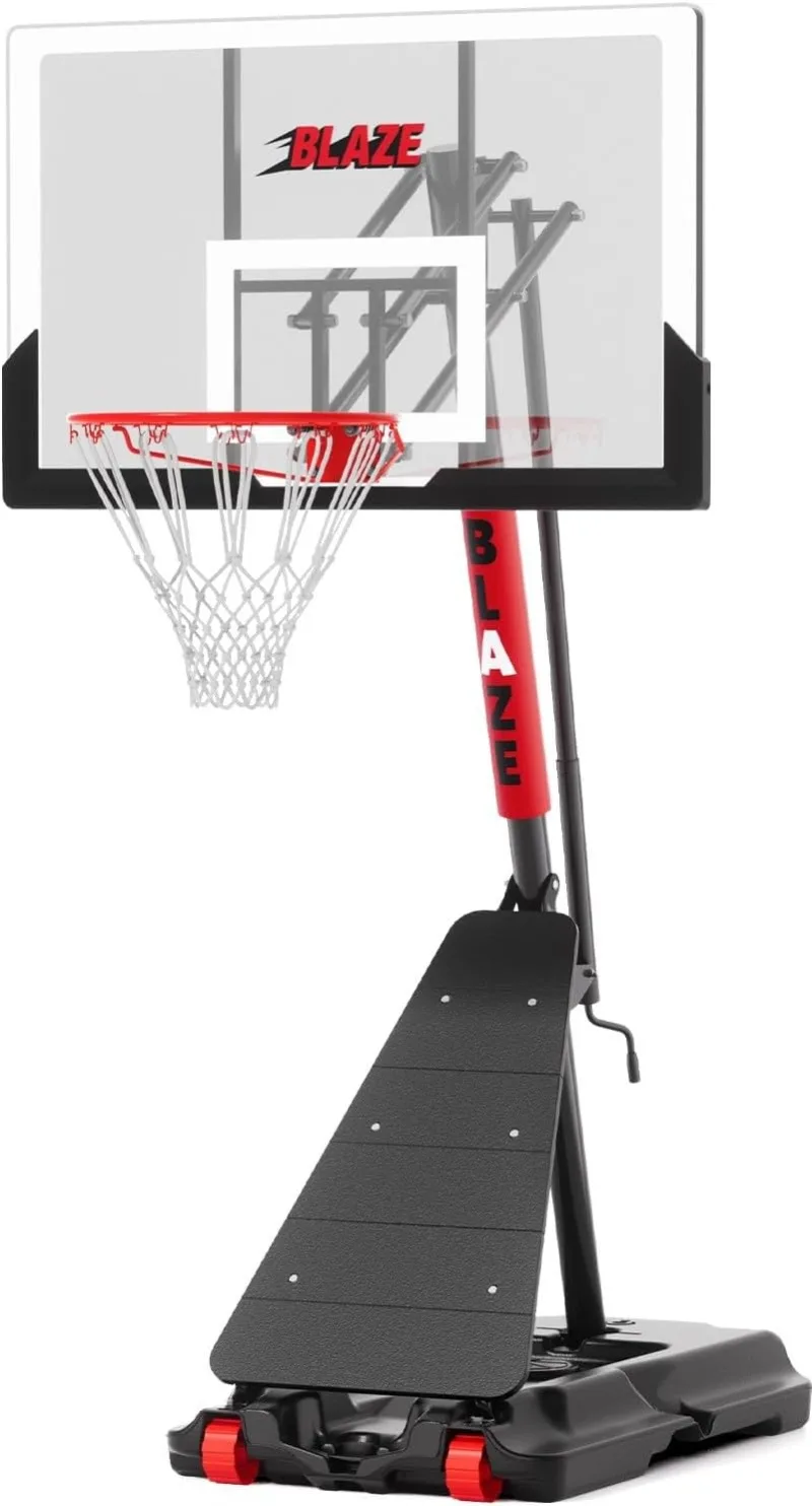 

Basketball Hoop Outdoor 10 FT Height Adjustable, Portable Basketball Goals Systems with 45" Backboard for Youth Adults Kids