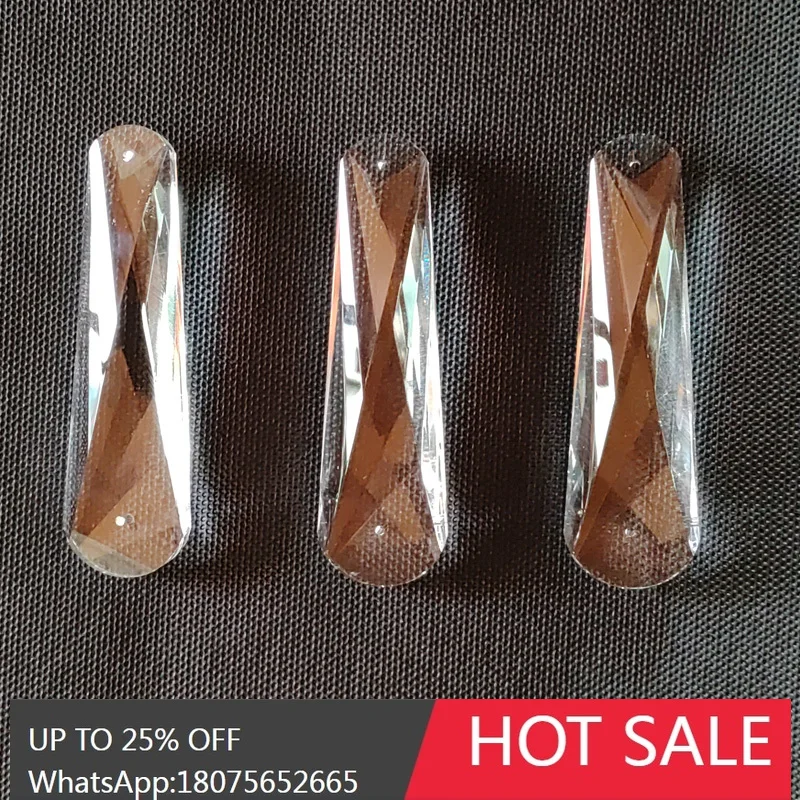 

SGF Double Hole Crystal Pendant Accessories Collection Crystal Piece with Round Ends