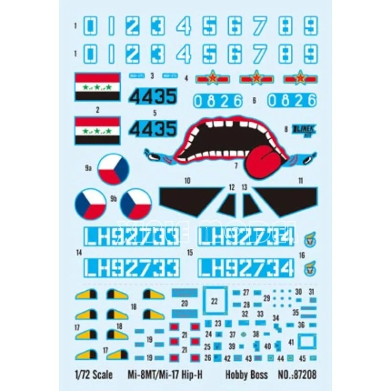 Trumpeter Plastic Assembled Aircraft Model Kit 87208 Mi-8MT/Mi-17 Hip-H 1/72