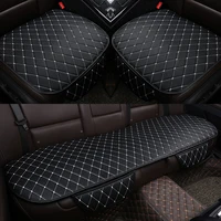 Fundas universales de cuero PU para asientos de coche, accesorios interiores, alfombrilla protectora, almohadilla de soporte de cuero