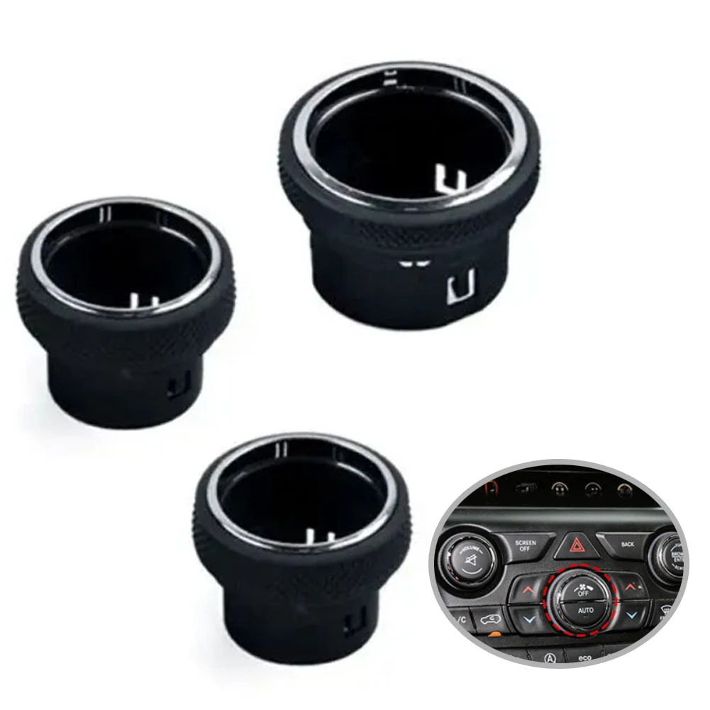 

3PC Replacement Set of AC Control Knobs and Radio Buttons for Jeep For Grand For Cherokee WK2 2014 to 2021 Style B Use