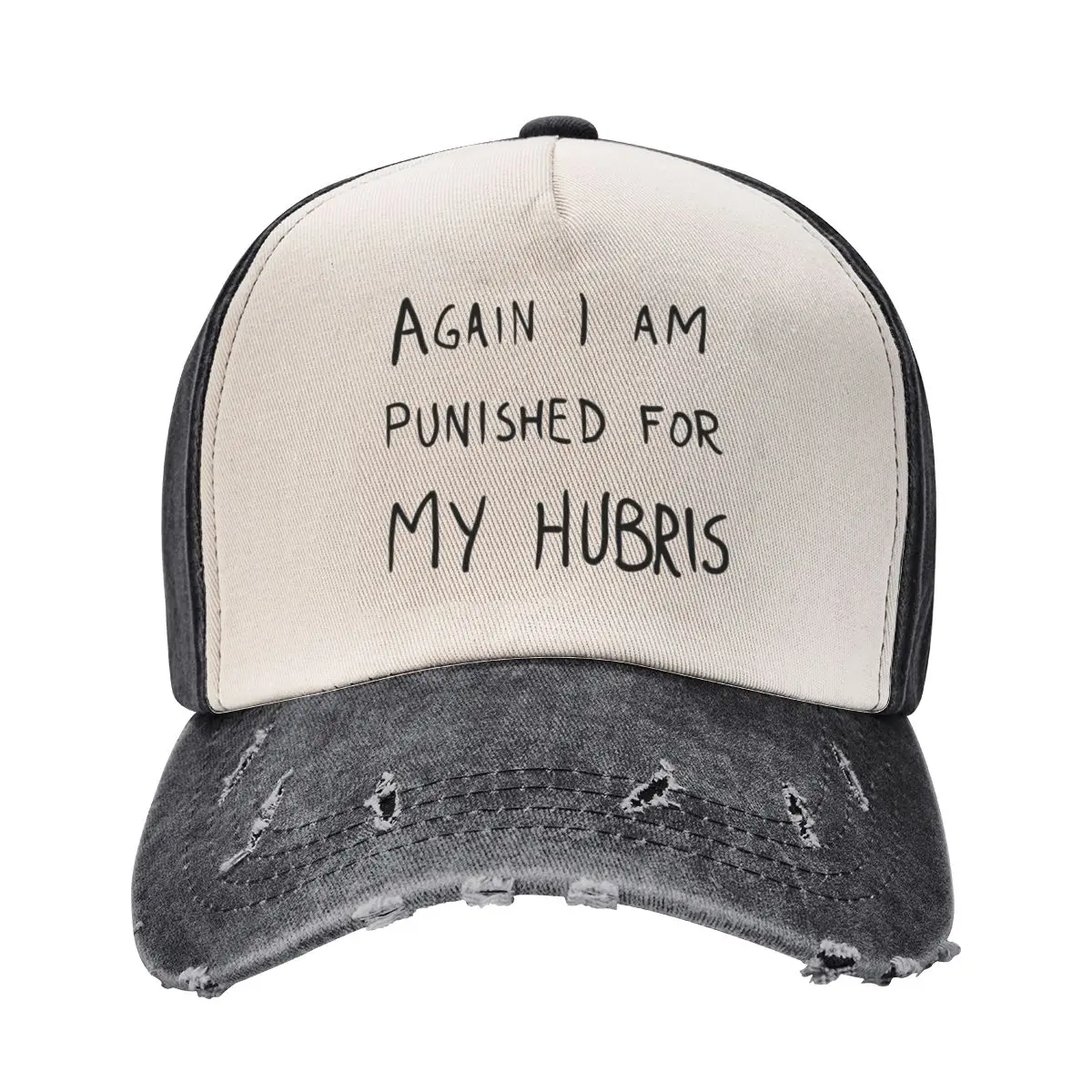 

Again I Am Punished For My Hubris Baseball Cap cute Horse Hat New In The Hat Women's Beach Men's