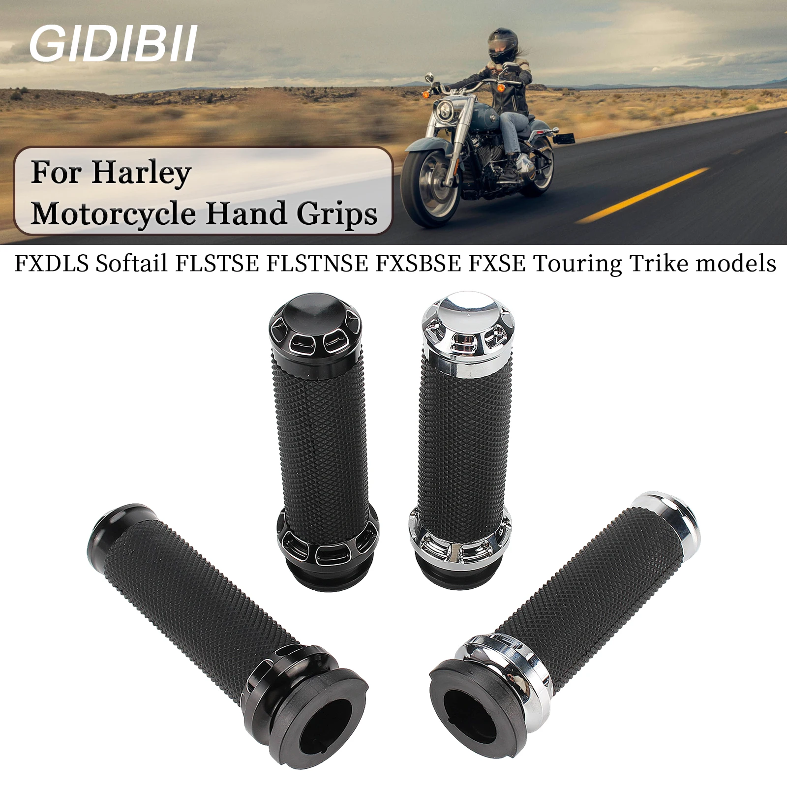 

1" Electronic Throttle Hand Grips For Harley Breakout FXBR Fat Boy 114 FLFBS Low Rider S FXLRS Street Bob 114 FXBBS Street Glide