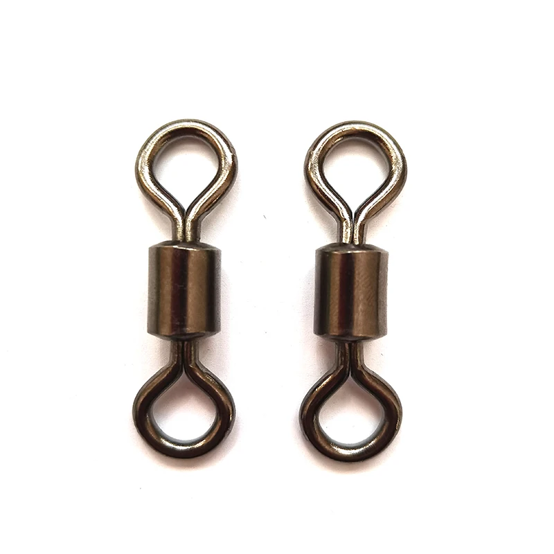 50PCS Winter Ice Fishing Barrel Bearing Rolling Copper Swivel Lure Hook Connector Sea Fishing Tackle Supplies Accessories Pesca