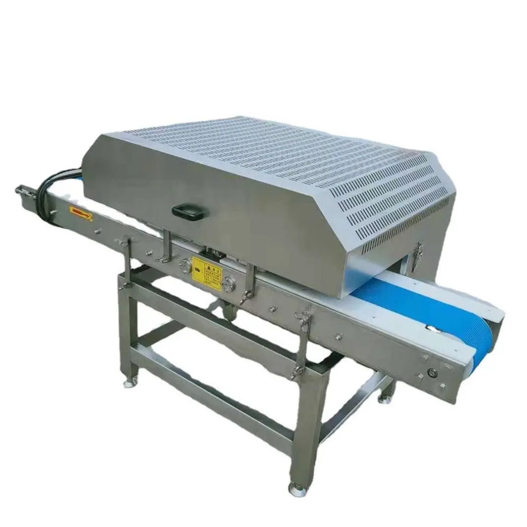 Fully Automatic Fresh Meat Conveyor Type Fresh Meat Slicer Food Chicken Breast Slicing Machine