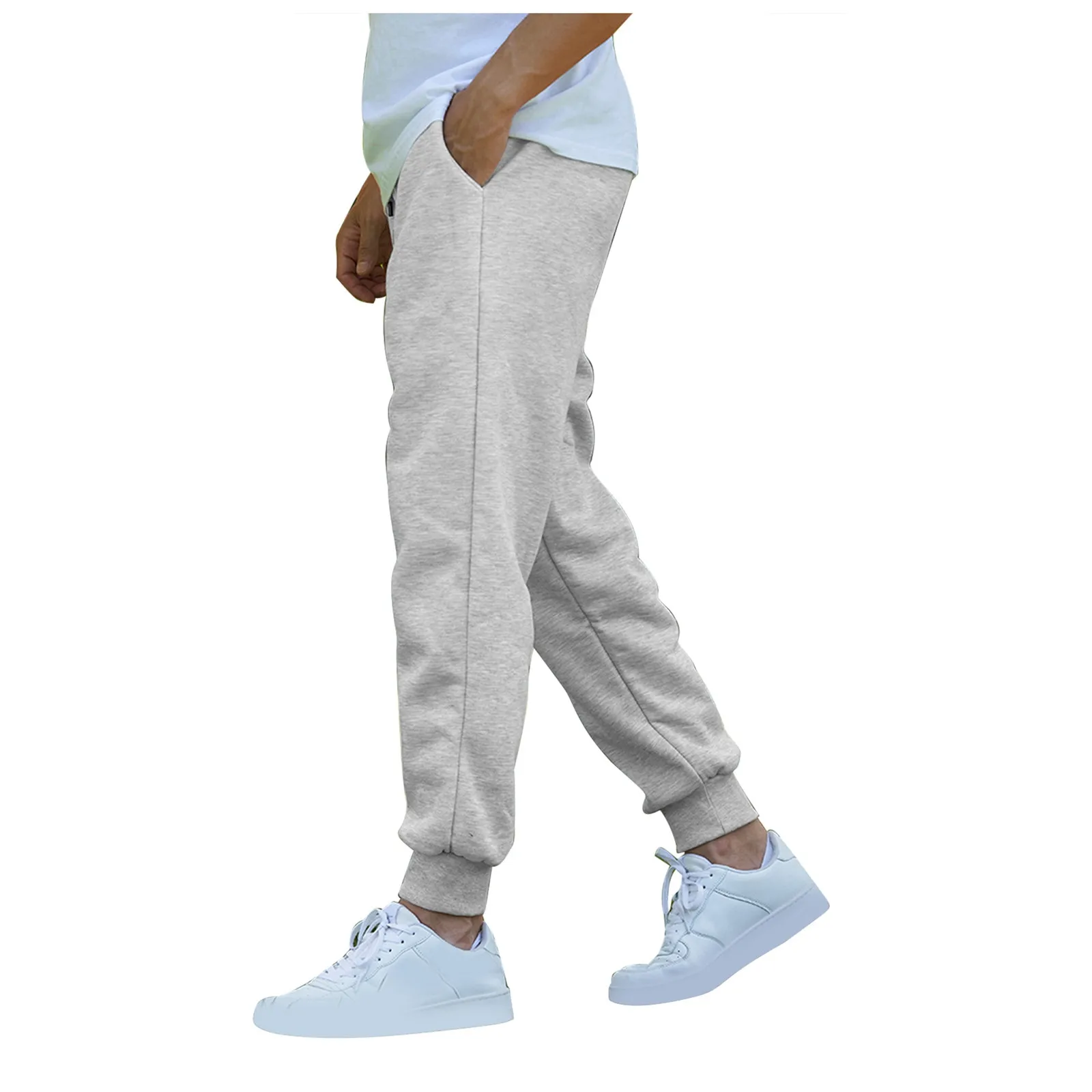 

Men's Sweatpants Joggers Training Gyms Fitness Workout Casual Drawstring Sportswear Spring Autumn Cotton Wide Leg Trousers Pants