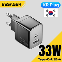 Essager 33W Korea Plug GaN Charger USB Type C For iPhone 16 15 14 Pro Max PD Fast Charging Charger For iPad Macbook Samsung S23