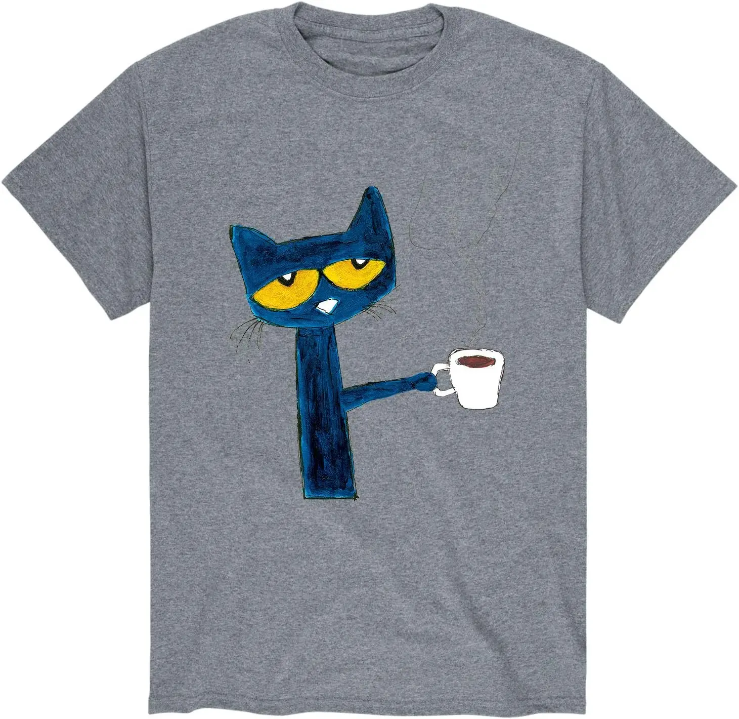 Pete the Cat - Pete with Coffee - Men's Short Sleeve Graphic T-Shirt