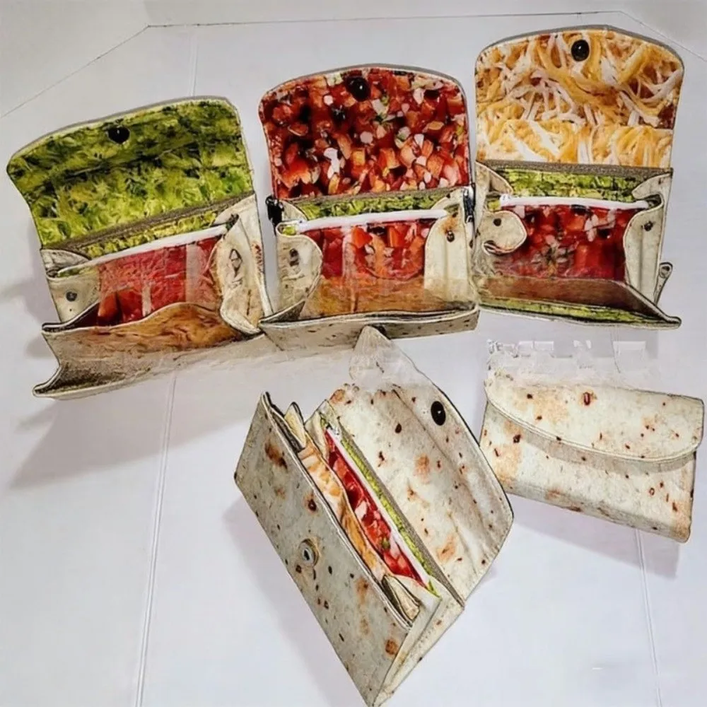 Gifts Multiple Compartments Burrito Wallet Burrito with Card Slots Coin Clip Foldable Coin Purse