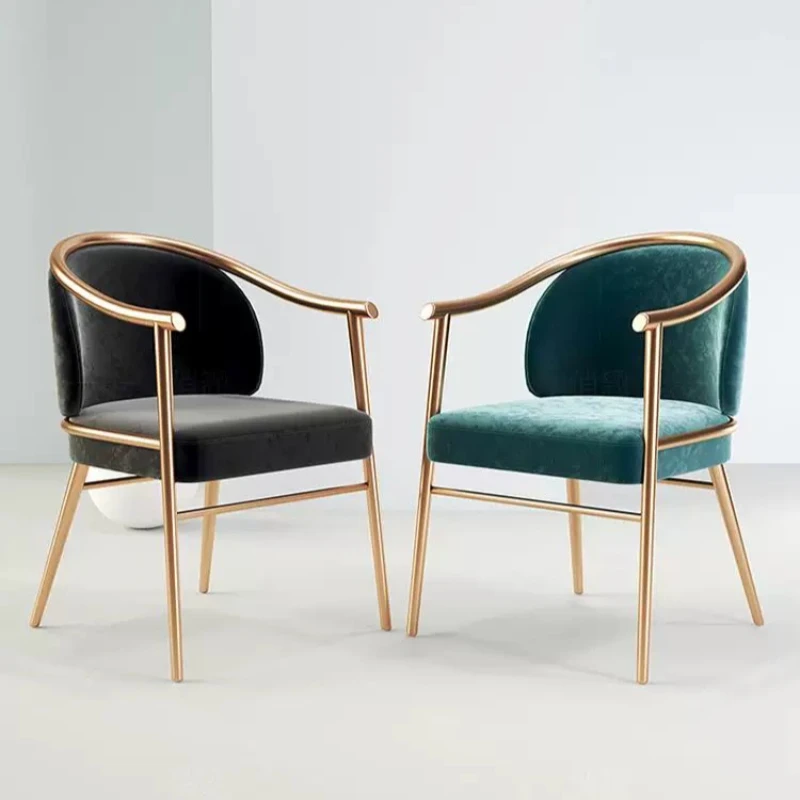 Sillas de comedor de diseño de lujo, sillas modernas con patas doradas para ordenador, dormitorio, comedor, tocador nórdico, muebles de cocina