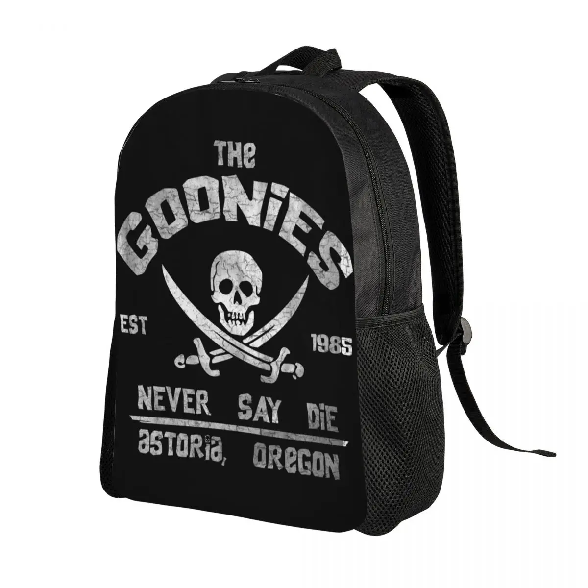 Custom The Goonies Never Say Die Backpacks Men Women Fashion Bookbag for School College Movie Film Bags