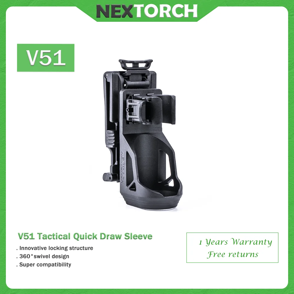 NEXTORCH V51 Flashlight Holder Torch Tactical Quick-Draw Sleeve, for high power torches with a barrel diameter of 25-32 mm