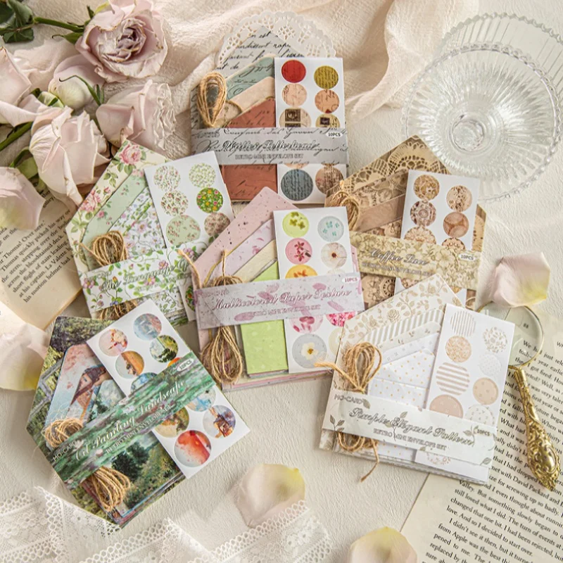 

Ivory Mini Small Envelope Set Mailing Time Collection scrapbooking stickers Retro Love Letters and Greeting Cards Gift