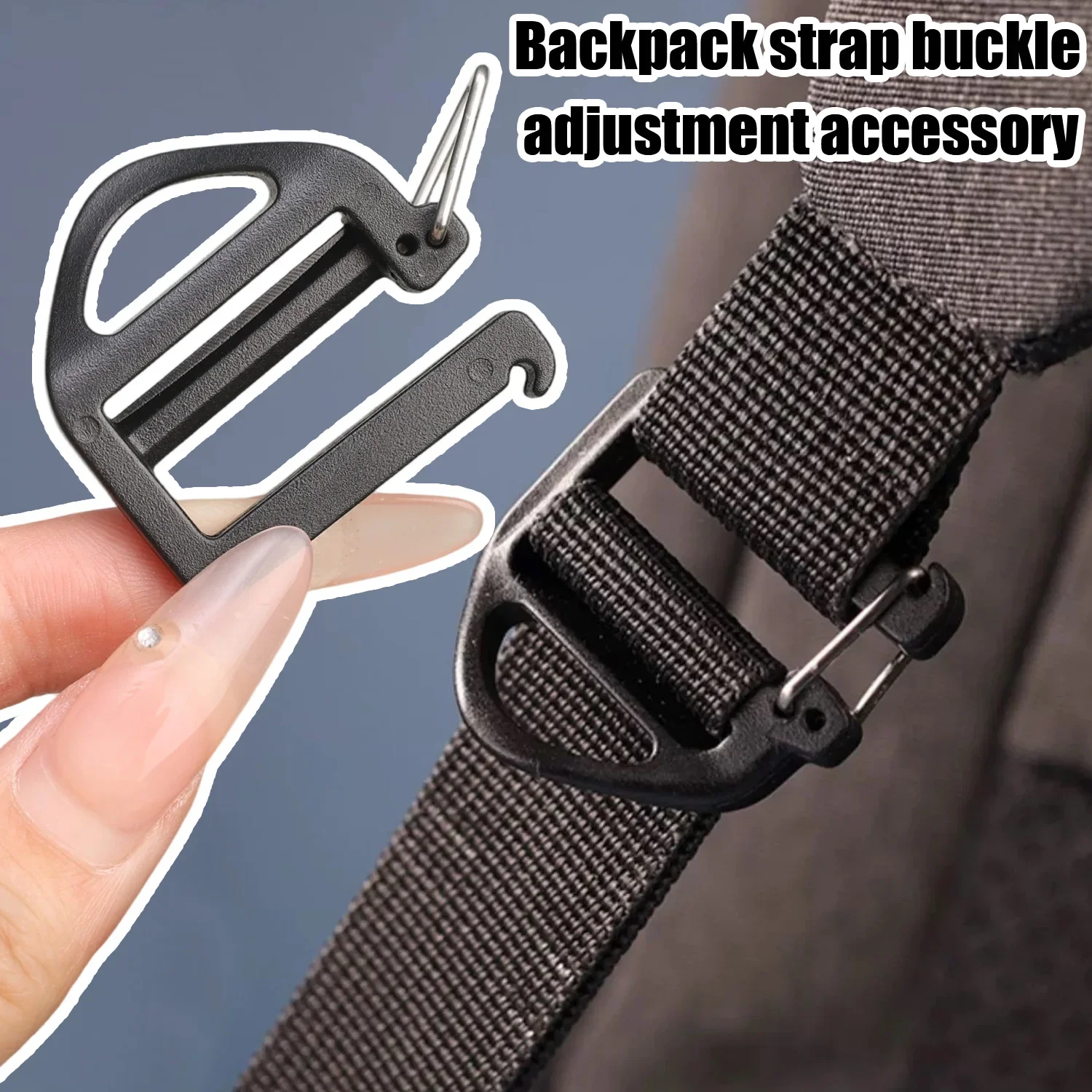 Adjustable Backpack Buckle Black Quick Release Buckle for Backpack Strap Outdoor Webbing Strong Buckle DIY Hardware Accessories