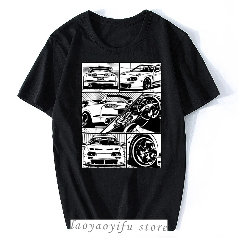 Japanese Car Fans Racing Race Tees Shirt Fashion Summer Hombre TShirt Fragment Tshirt White Jdm Boost Turbo Harajuku Hip-hop Tee