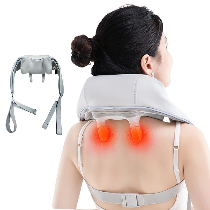 OEM/ODM back shoulder and neck massager body relaxing massage shawl comfortable shiatsu back massager with heat