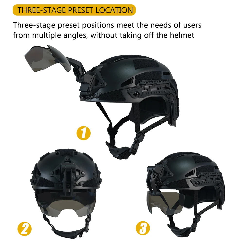 BOOIU 리비전 고글 - 프레임리스 & 쉬운 설치 |   야외 활동 및 에어소프트