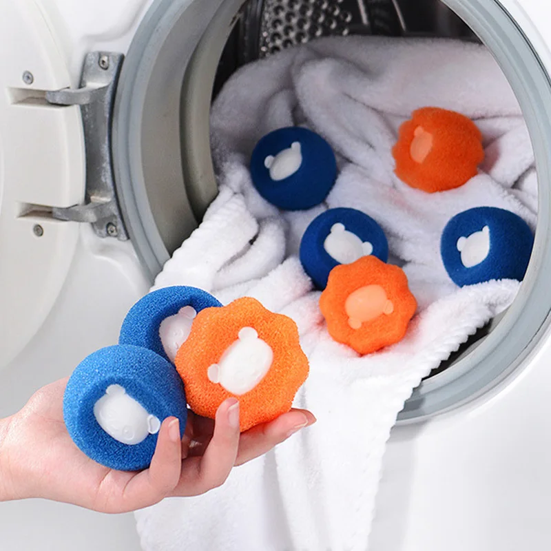 

Washing Machine Clothes Cleaning Ball Sticky Hair Decontamination Laundry Anti winding Sponge Cleaning Ball