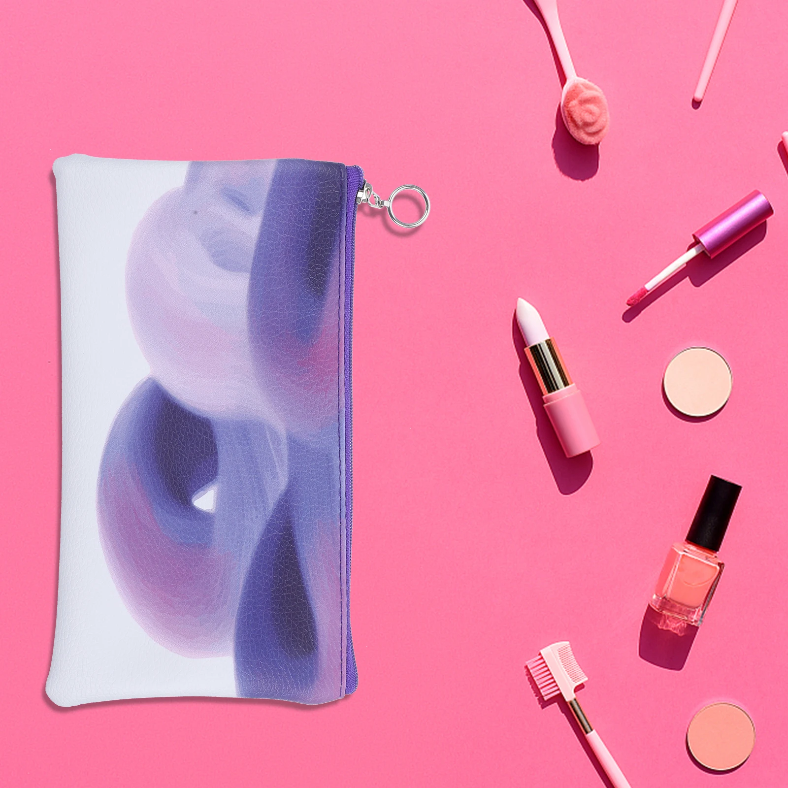 

Lipstick Bag Gradient Color Phone Pouch Mini Bag for Purse Makeup Travel ganizer Small Wallet Aluminum Alloy PU