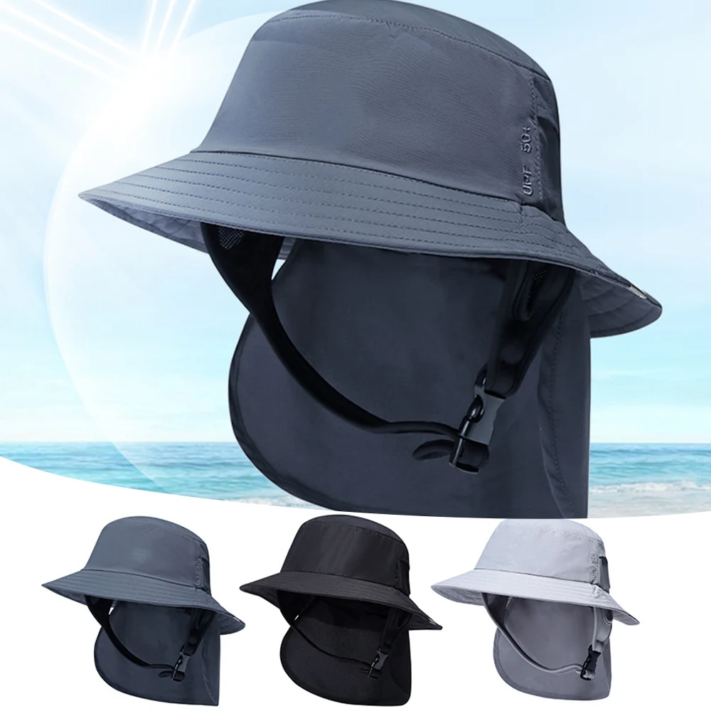 Removable Shawl Hat With Buckle Strap All-match Breathable Sun Hat For Picnic Camping